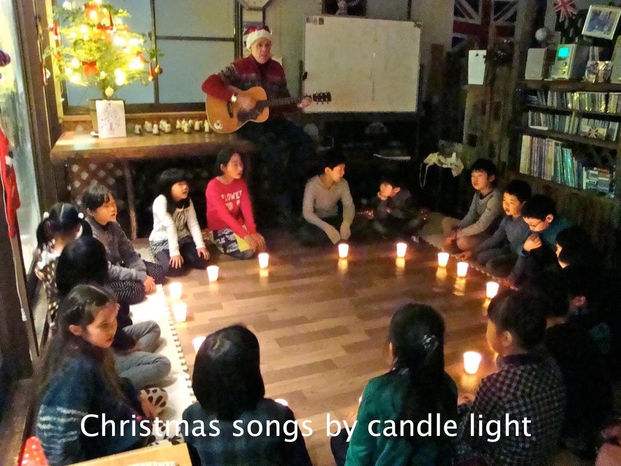 Christmas song by candle light